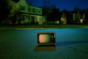 Video For Your Brand Video For Your Brand Blog Turned Off Vintage Crt Television On Road